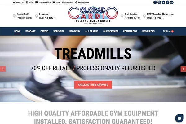 colorado cardio website design and development